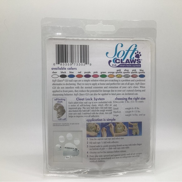 Soft Claws Nail Caps Black Sz M Partial Pkg of 24 + Bonus - Picture 2 of 4